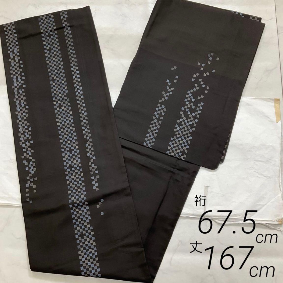 kimono+one◇kimonoarisa◇センスの良い附下◇広襟◇ロング◇裄長◇裄