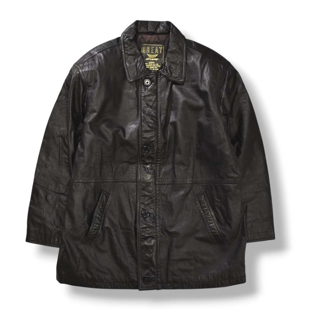 【極美品 90s ヴィンテージ 】Grand  / ジャケット 上質】 90sヴィンテージ GREAT air wear グレート エア ウェア 牛革