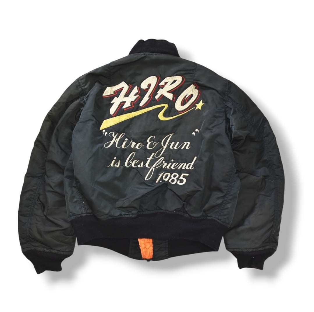 80s ヴィンテージ USA製 アルファ ALPHA MA-1 フライト ジャケット