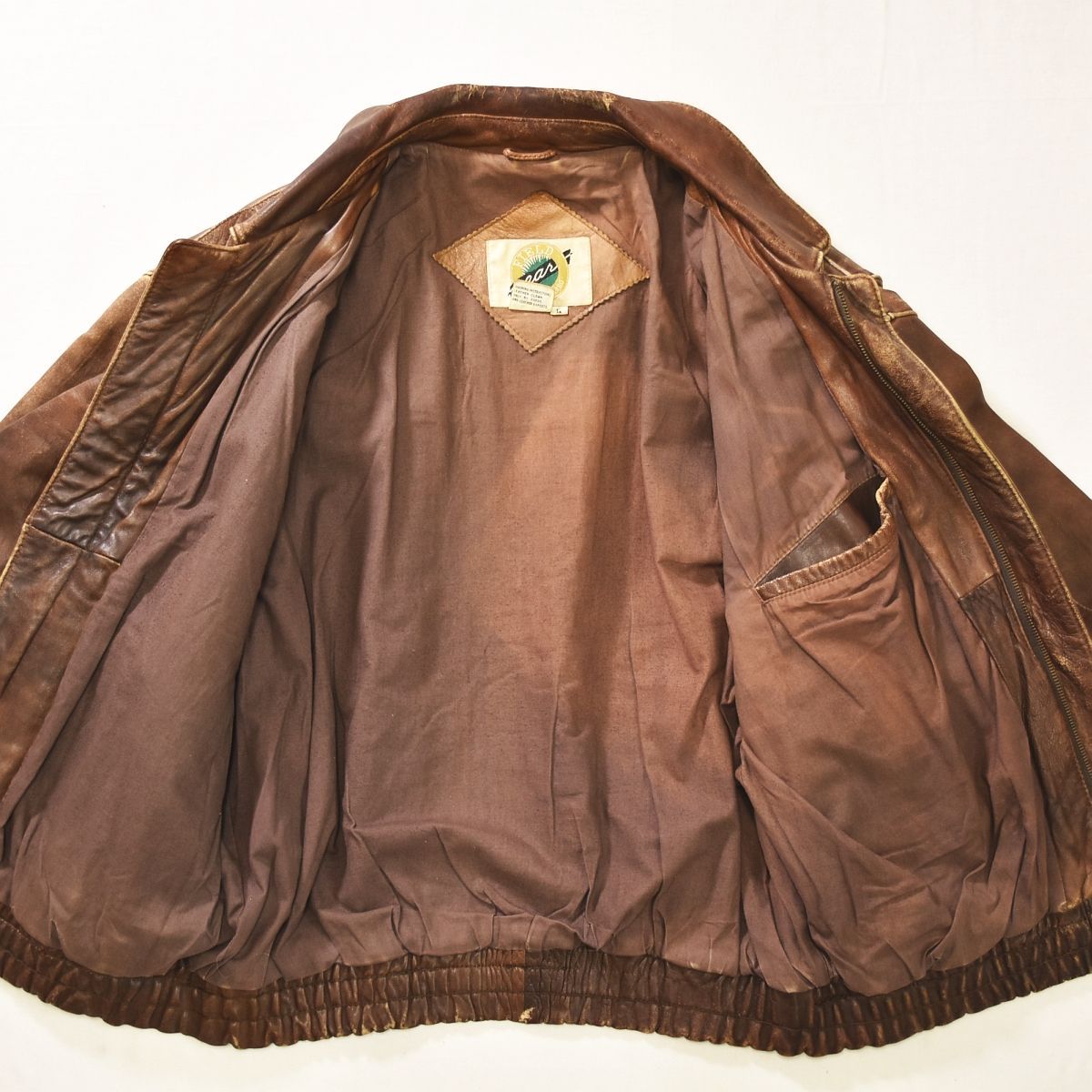 90s ヴィンテージ フィールドギア FIELD GEAR A－2 TYPE 牛革 本革