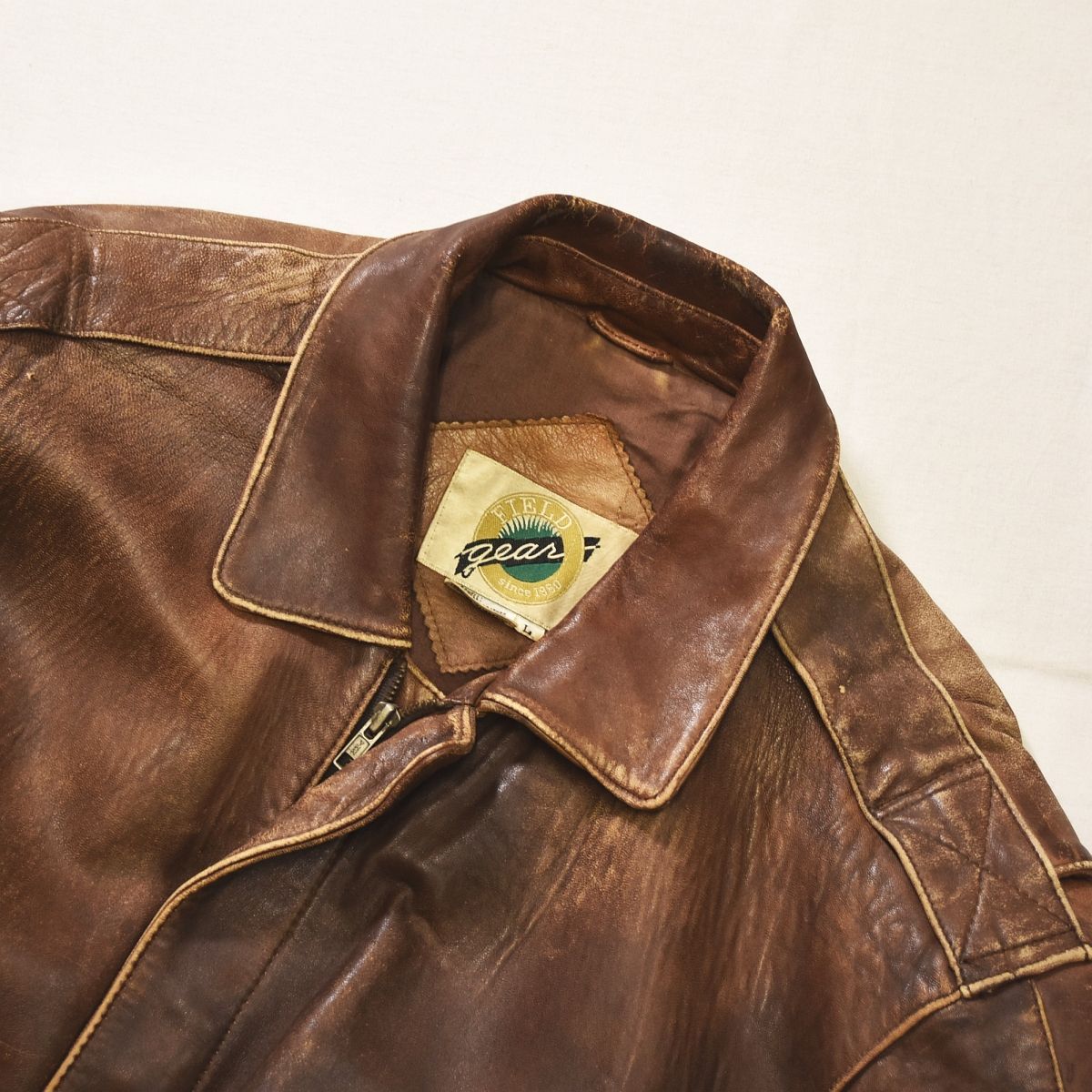 90s ヴィンテージ フィールドギア FIELD GEAR A－2 TYPE 牛革 本革