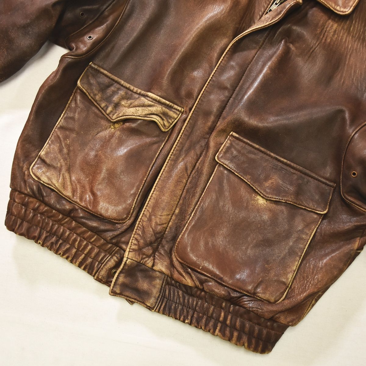 90s ヴィンテージ フィールドギア FIELD GEAR A－2 TYPE 牛革 本革