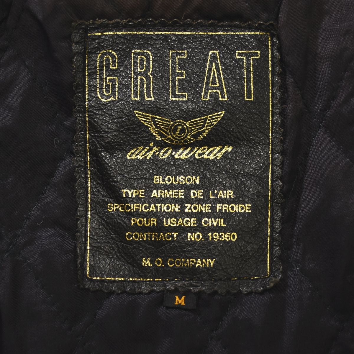 上質】 90sヴィンテージ GREAT air wear グレート エア ウェア 牛革 
