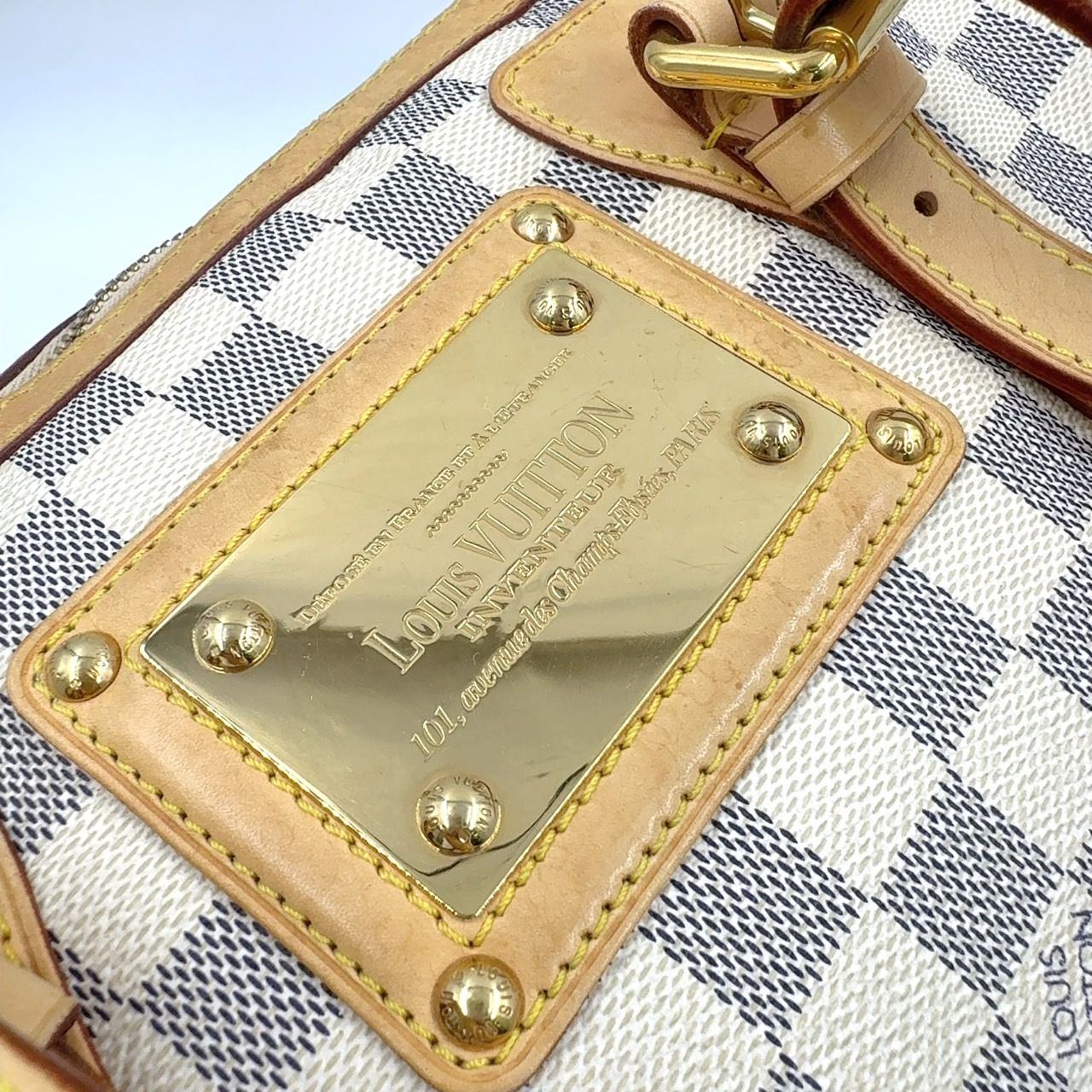 LOUIS VUITTON バークレー ダミエアズール ダミエアズール レザー×PVC