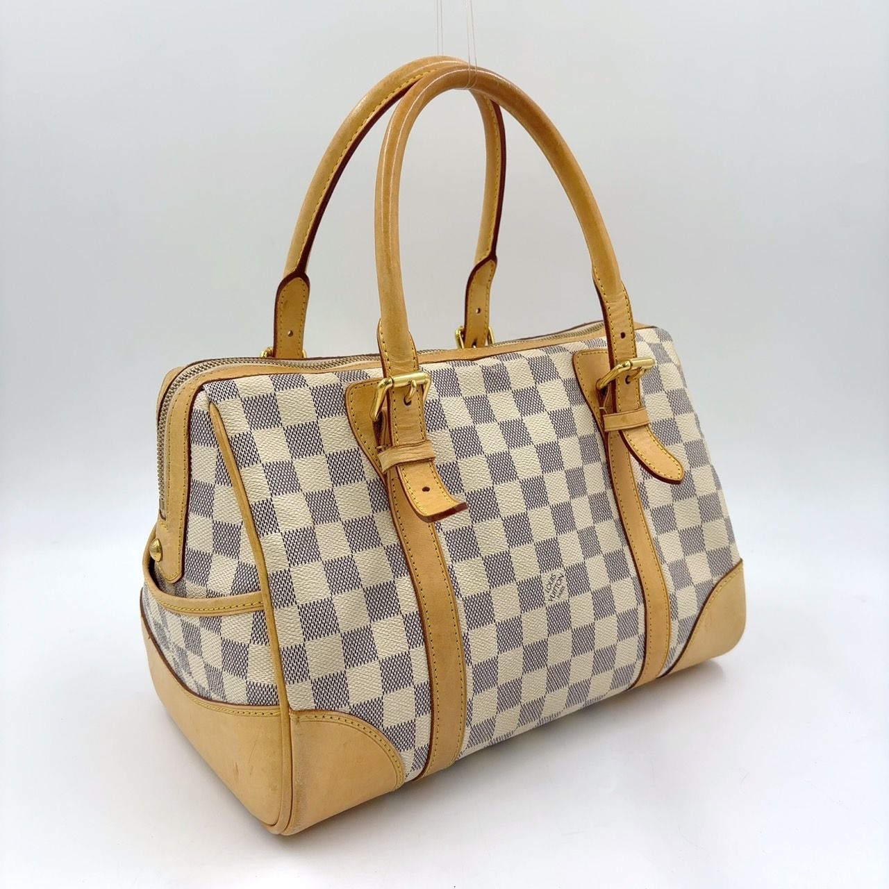 LOUIS VUITTON バークレー ダミエアズール ダミエアズール レザー×PVC