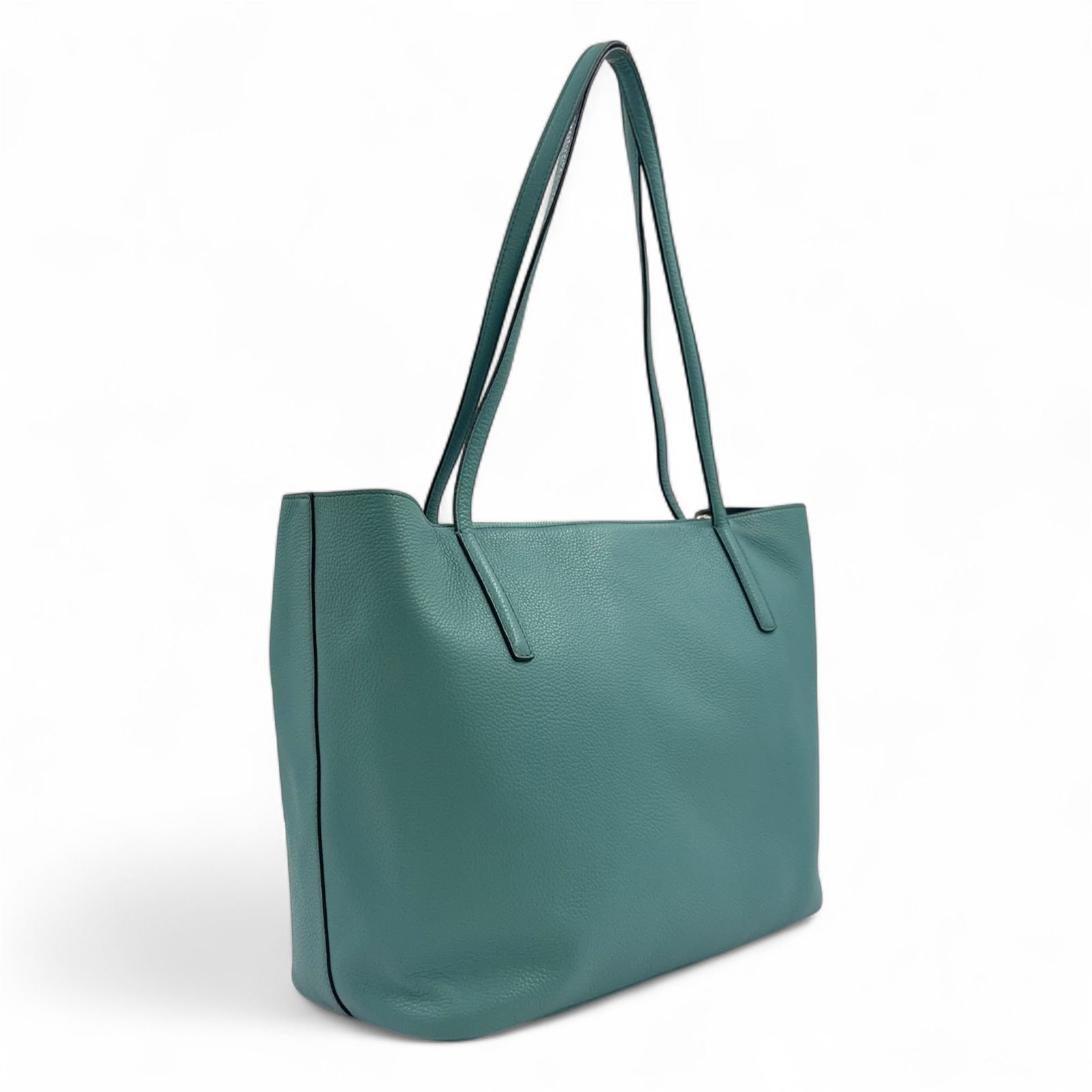 Salvatore Ferragamo ガンチーニ レザー ブルー トートバッグ ゴールド