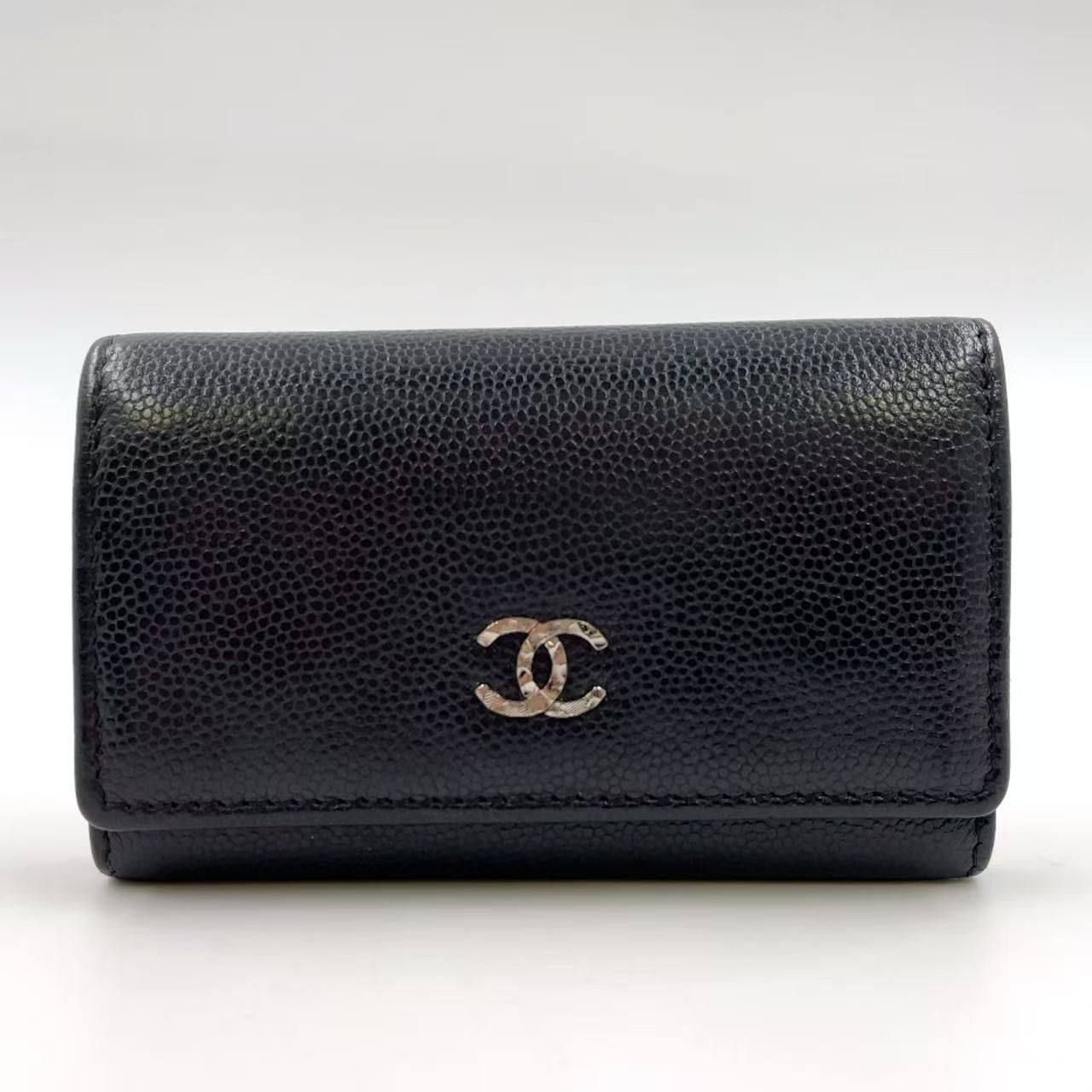 CHANEL ココマーク 18番台 キャビアスキン ブラック キーケース