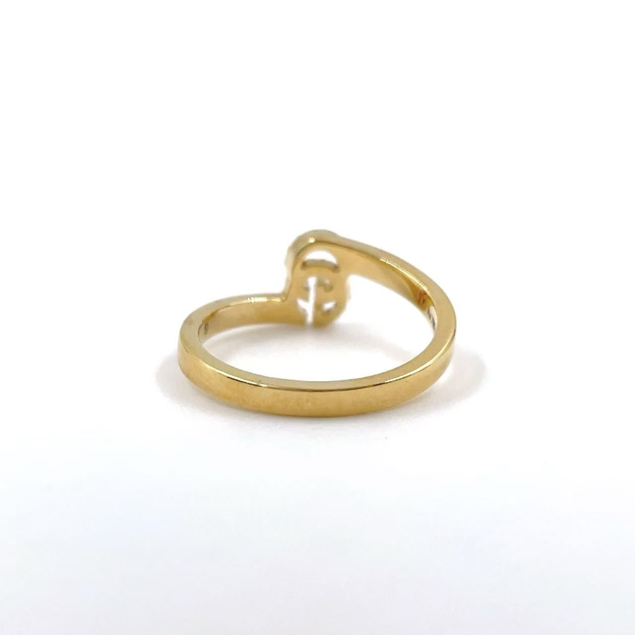 GUCCI GGランニング ダイヤモンド AU750 イエローゴールド リング