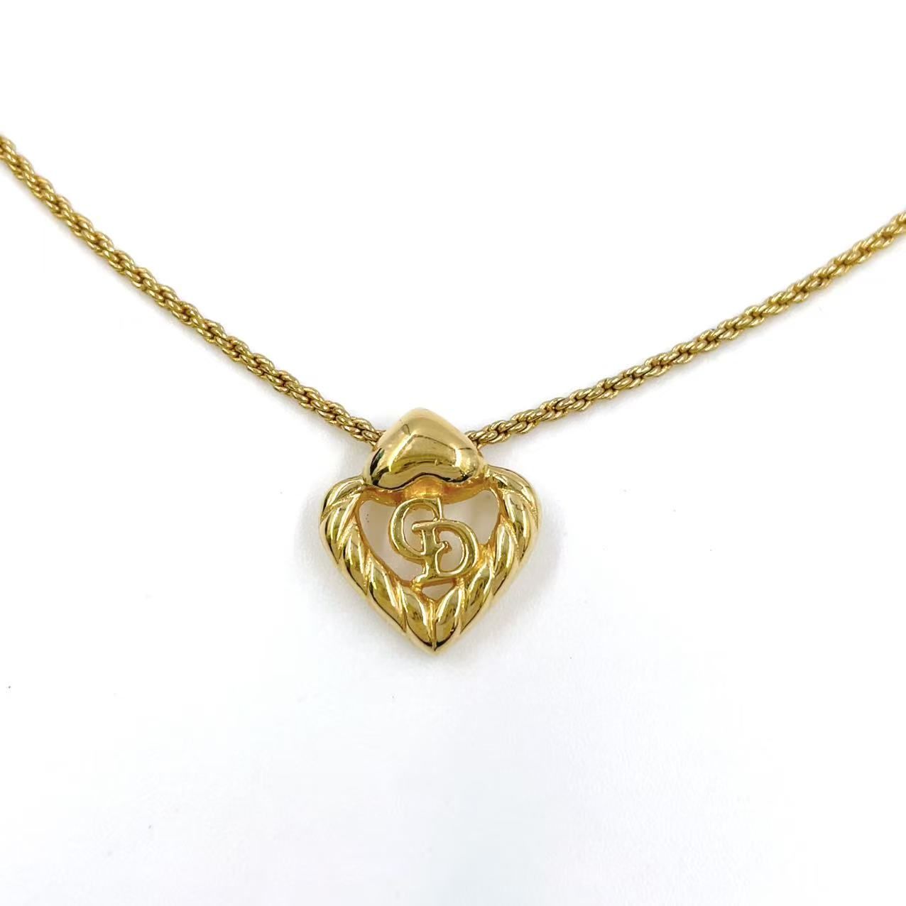 Christian Dior ロゴ GP ゴールド ネックレス ゴールド