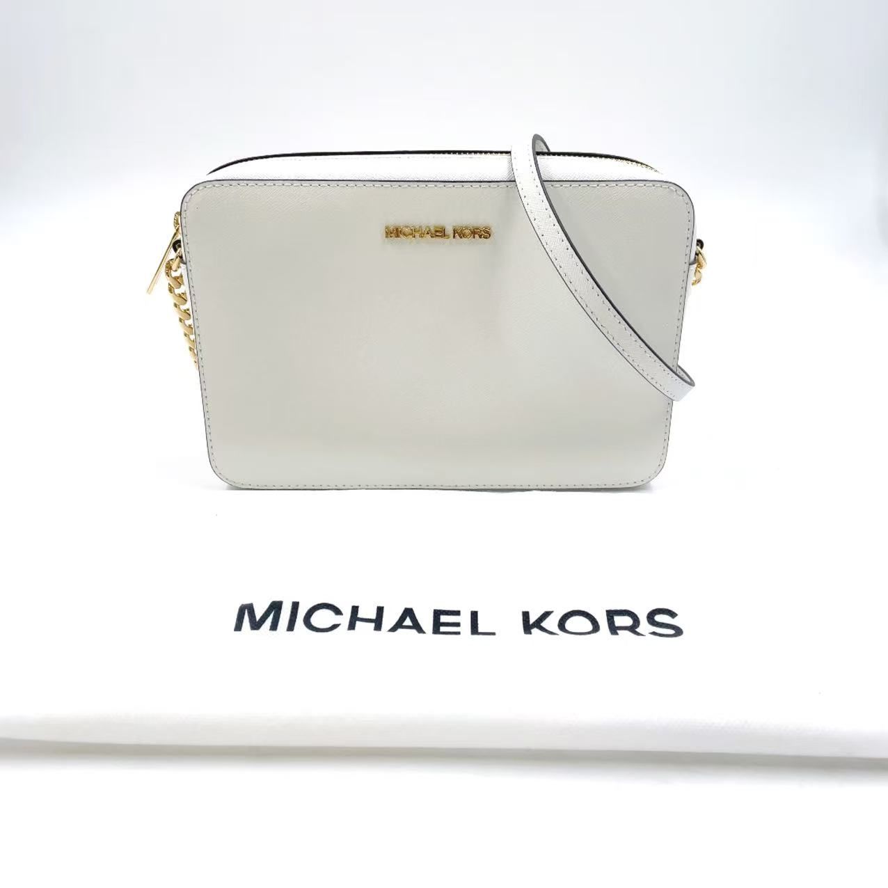 MICHAEL KORS JET SET ITEM クロスボディ ラージ レザー ホワイト