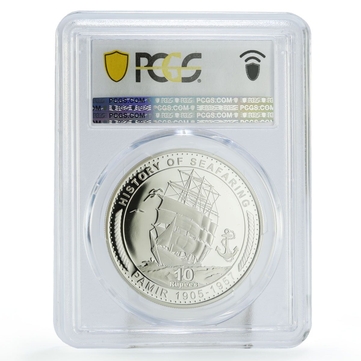 セイシェル 10ルピー 航海パミール船 クリッパー PR68 PCGS 銀貨 2015