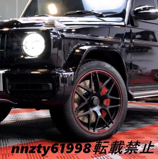 赤リム メルセデス ベンツ用 22インチ ホイールセット 4本 STYLE 7132 MBR GL GLE GLS 等対応 AMGスタイル 風カスタム 交換用