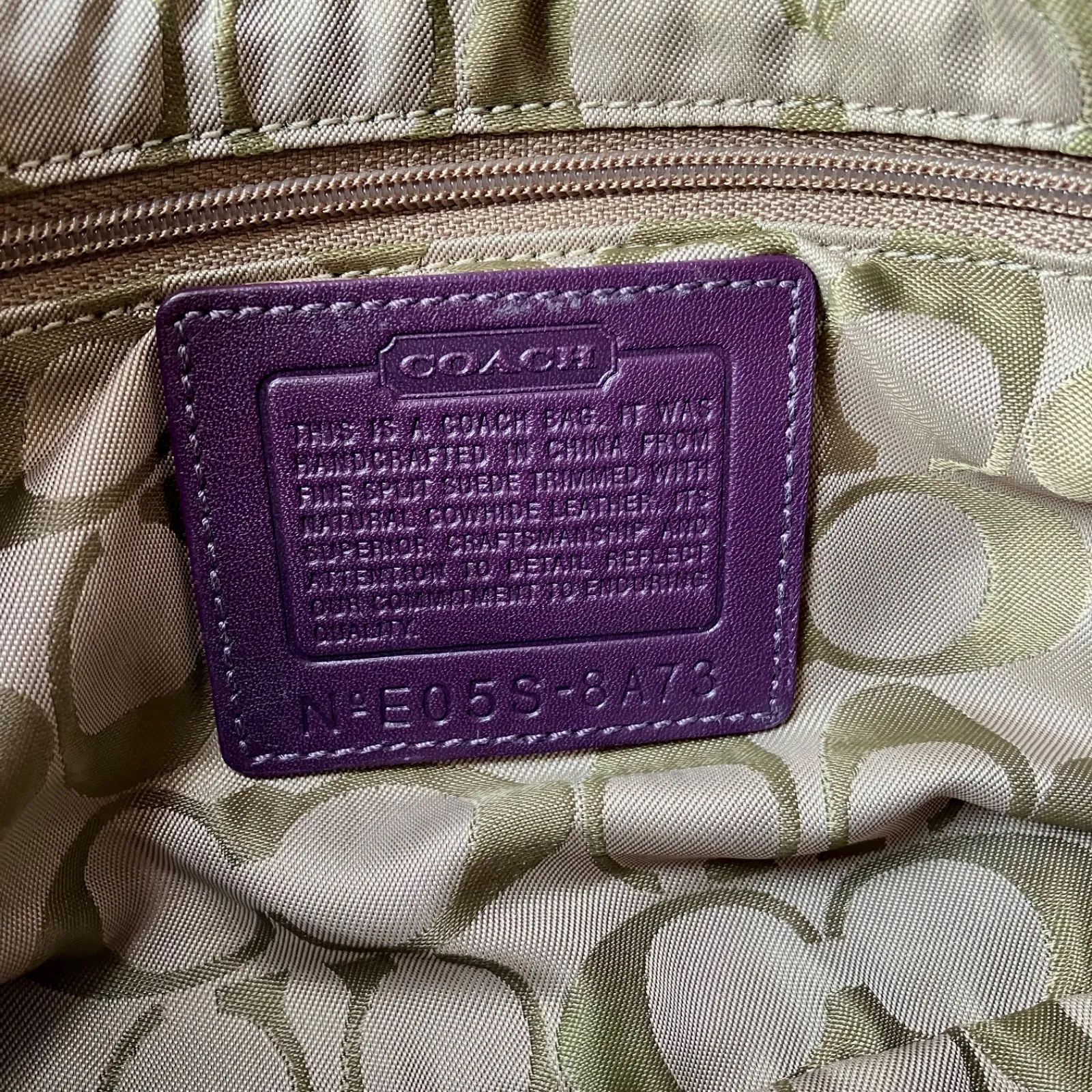 COACH Vintage Y2K Hampton Demi Suede Small Hobo Shoulder Bag