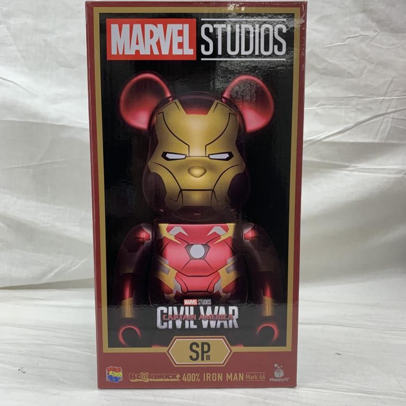Happyくじ BE@RBRICK SP賞 400% アイアンマン マーク46 中古】未開封)SP賞 BE＠RBRICK -ベアブリック- 400% IRON MAN Mark 46