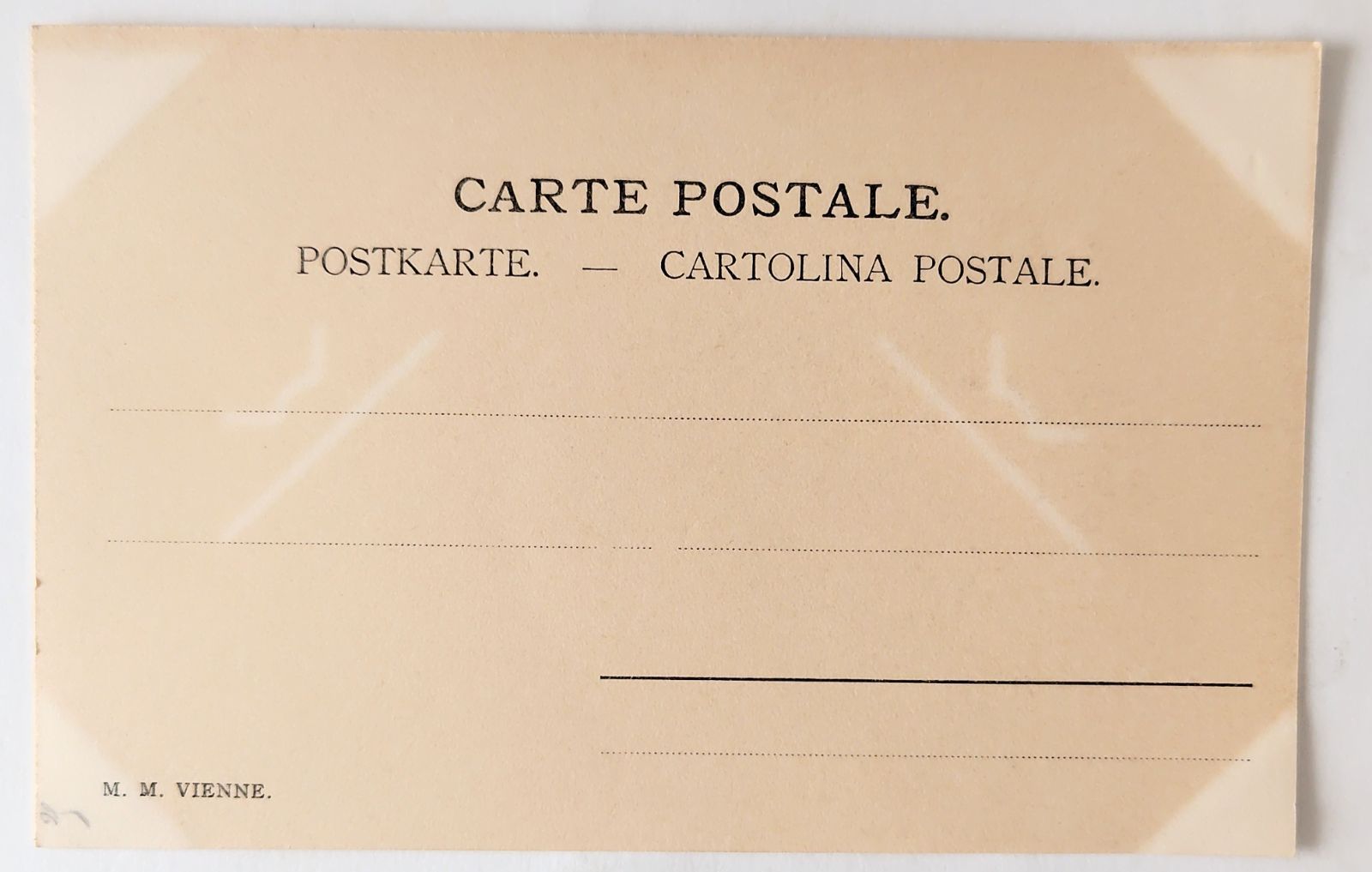 M Vienne 水辺のフルート姫 ― 小鳥たちを呼ぶ午後のセレナード フランス ヴィンテージ ポストカード アンティーク