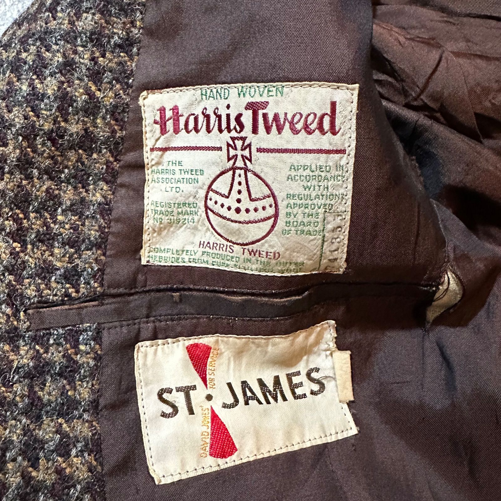 60s Harris tweed Tailored jacket / 60年代 ハリスツイード 