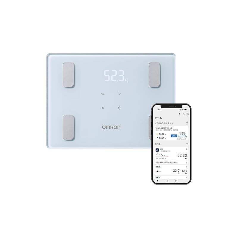 オムロン 体重 体組成計 カラダスキャン アイスブルー KRD-403T-B