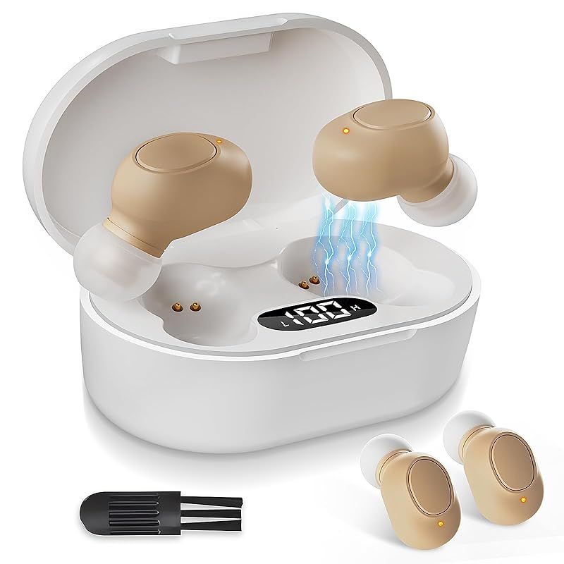 集音器 高齢者 しゅうおんき 最新進化 音量増幅UP ノイズ低減 高齢者集音器 音声拡聴器 20 30時間連続使用 耳穴型 目立たない 片耳 両耳対応 充電ケースは200時間の充電サポート 自動降噪 人間工学 軽量 快適 USB充電式 残量表示 1