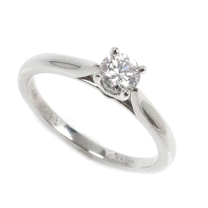 CARTIER カルティエ Pt 950プラチナ ソリテール リング 指輪 ダイヤモンド0 23 ct 8号 48 2 7 g レディース