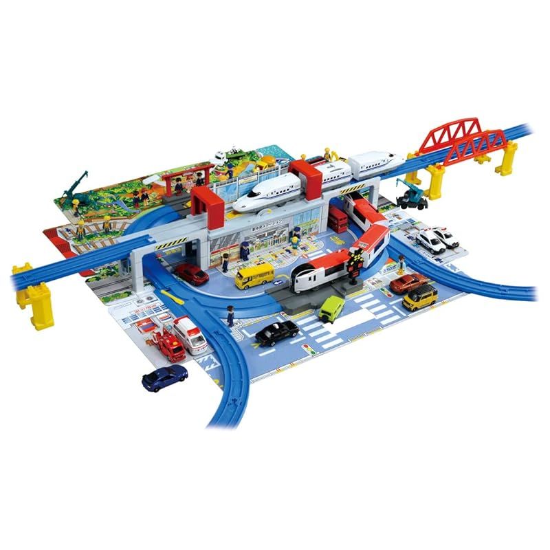 迅速発送】プラレール ひろげて立体!トミカとプラレールの街マップ