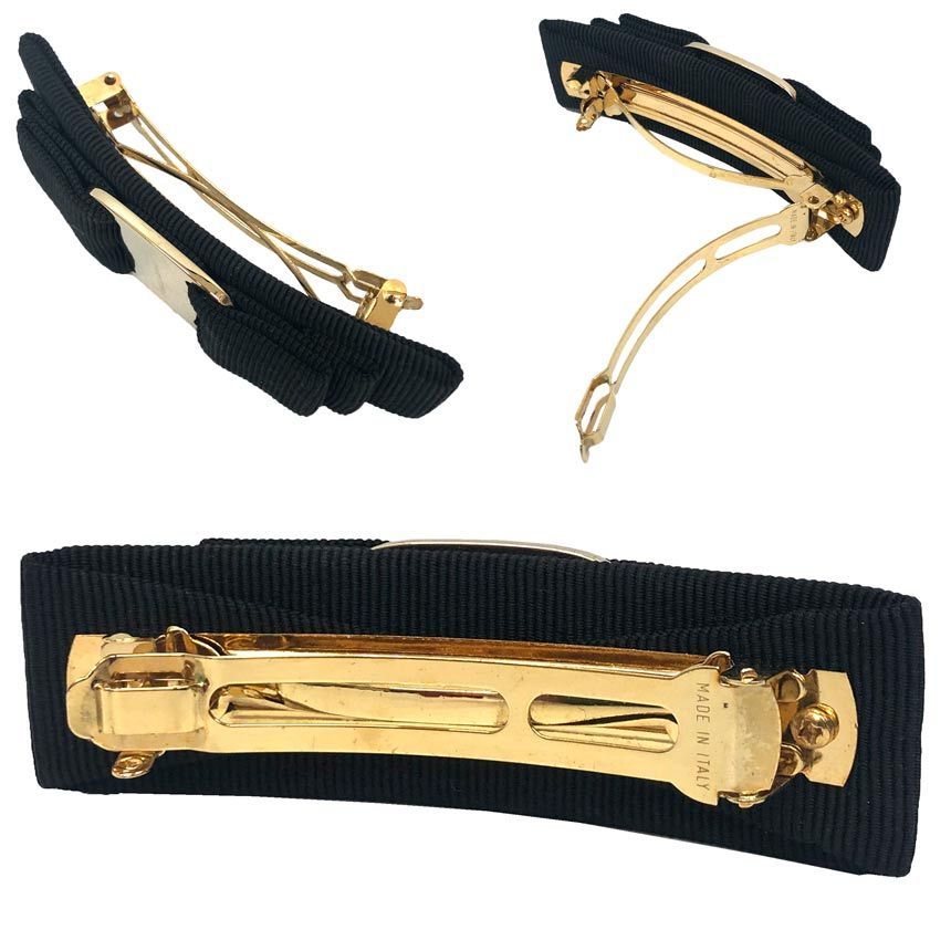 SalvatoreFerragamo フェラガモ ヴァラ リボン バレッタ ブラック