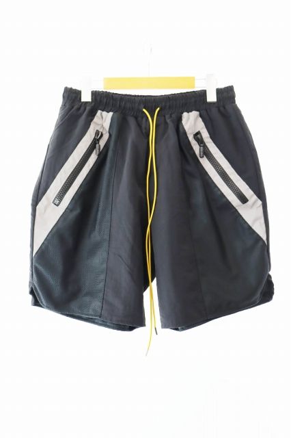 【中古】RHUDE ルード Reflective Zip Shorts リフレクティブ ジップ ショーツ ハーフパンツ XL 黒 ブラック 250801 RHUDE ルード Reflective Zip Shorts リフレクティブ ジップ ショーツ