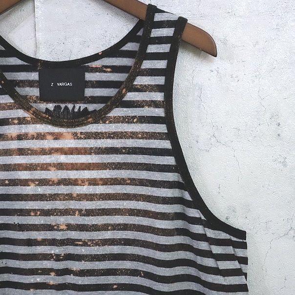 広尾店】ザックバルガス ZAC VARGAS ボーダー タンクトップ ダメージ