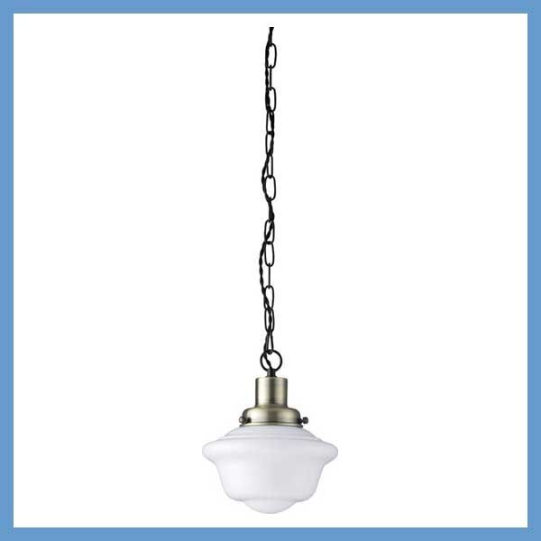 ペンダントライト ガラスシェード レトロデザイン W 20 D H 22 cm コード長 1 m シーリングプラグ No 735