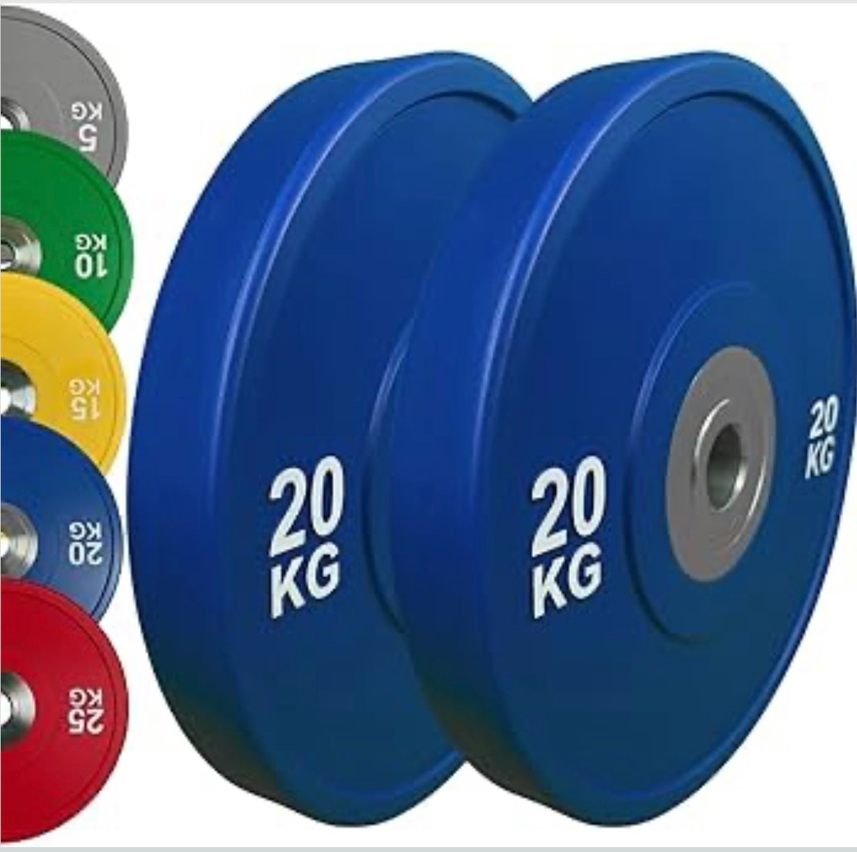 バンパープレート　20kg 2枚 □品質検査クリア□ IWF規格 カラーバンパープレート 20kg 2枚セット