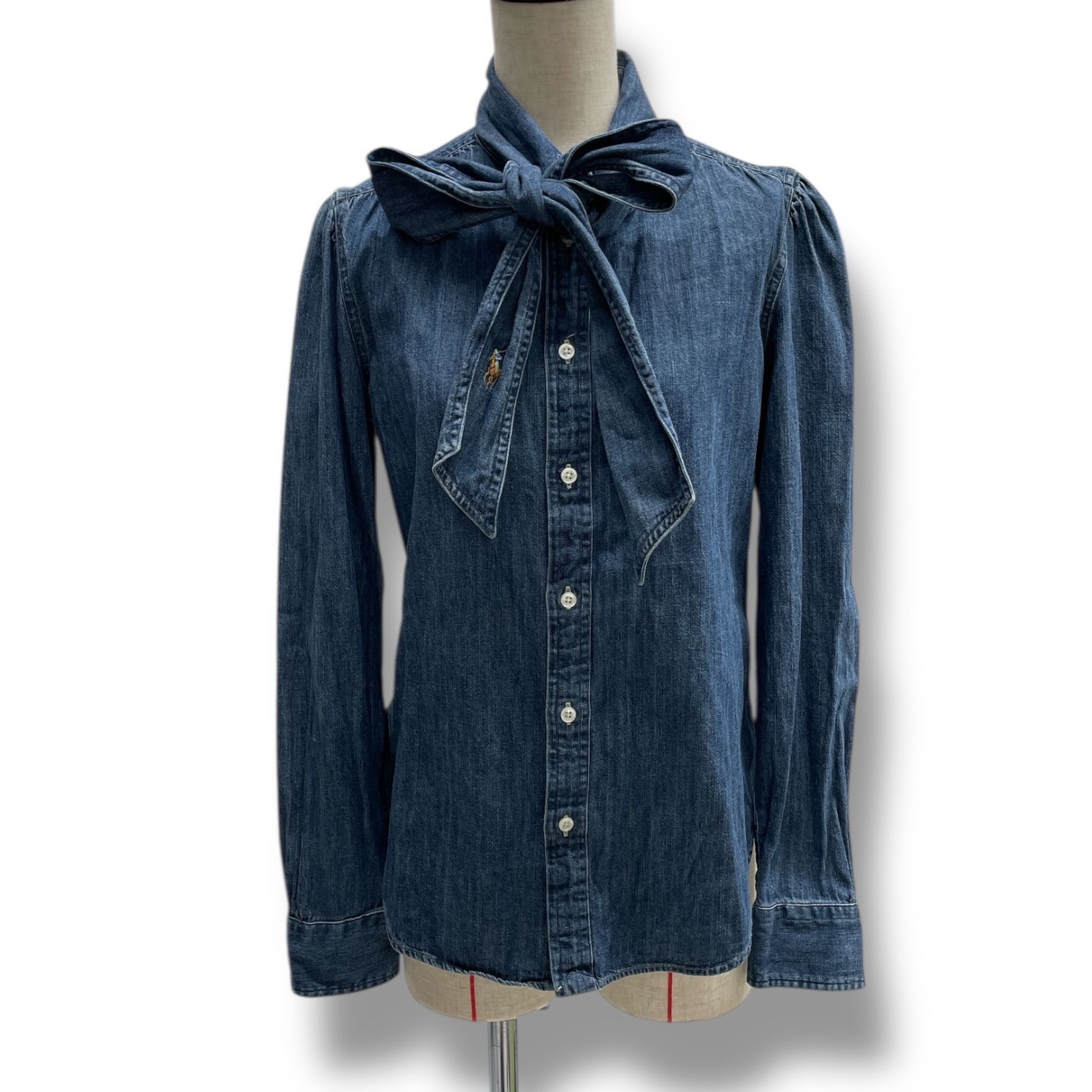Polo RALPH LAUREN ポロラルフローレン ボウタイデニムシャツ 現行品