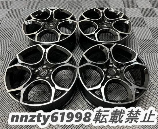  VW ゴルフ用 19インチホイールSET 4本 Type 6137 BM フォルクスワーゲン Golf R からのカスタム 交換に! 19インチ タイヤ ホイールセット