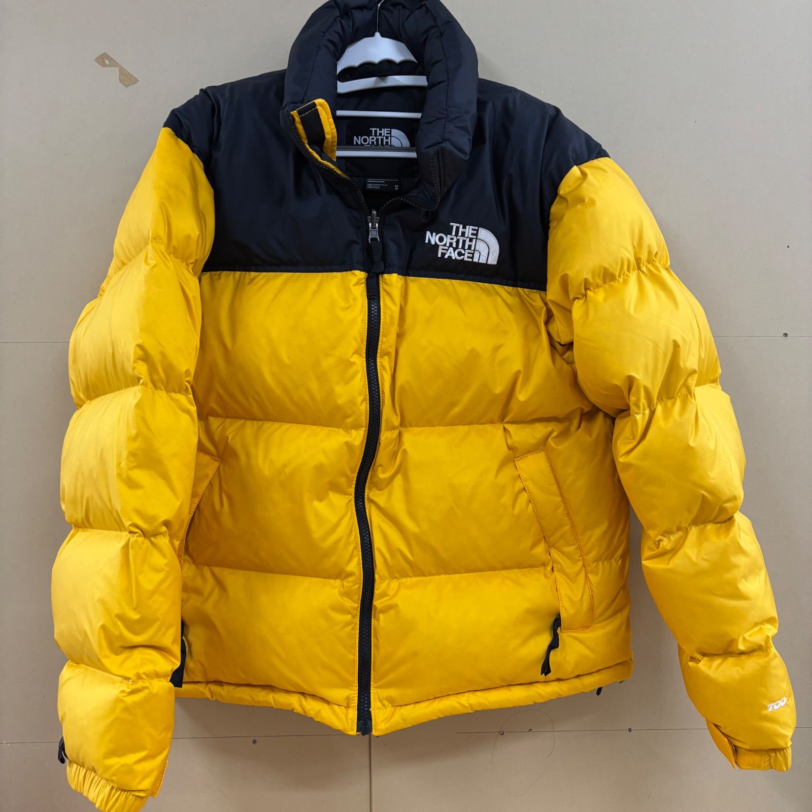 ◎ THE NORTH FACE ヌプシジャケット 700FIL ダウン イエロー×ブラック 