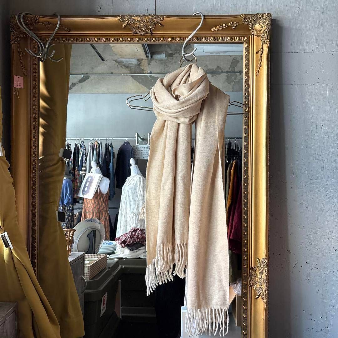 最 GOBI カシミヤ カシミア cashmere 無地 ストール 大判 モンゴル ベージュ ヤク お呼ばれ デート オフィスカジュアル 食事会 お出かけ 上品 MONGOL