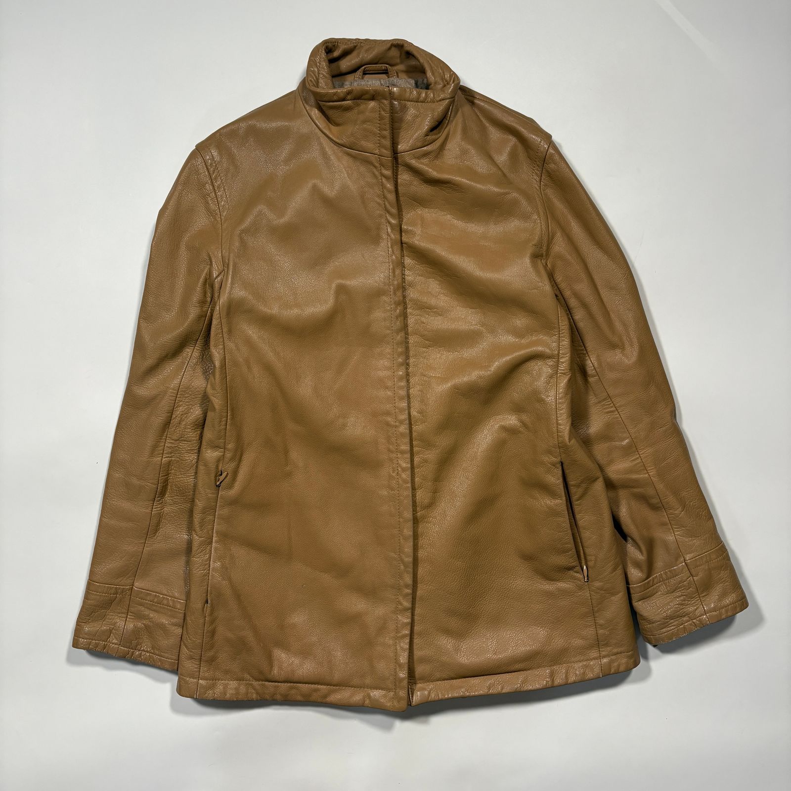 B.C STOCK ビーシーストック 牛革 レザージャケット カウレザー ブラウン ジップ ジャケット