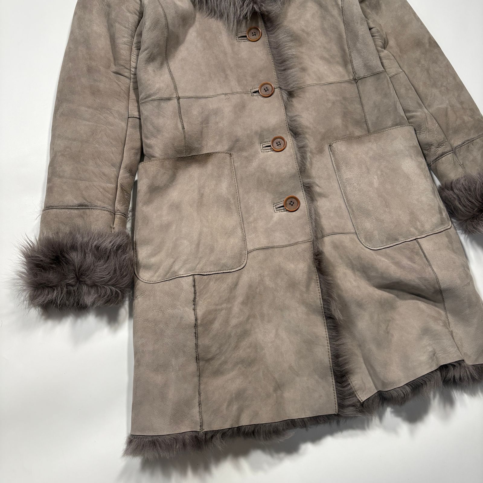 Banana Republic バナナリパブリック リアルムートン ロングコート