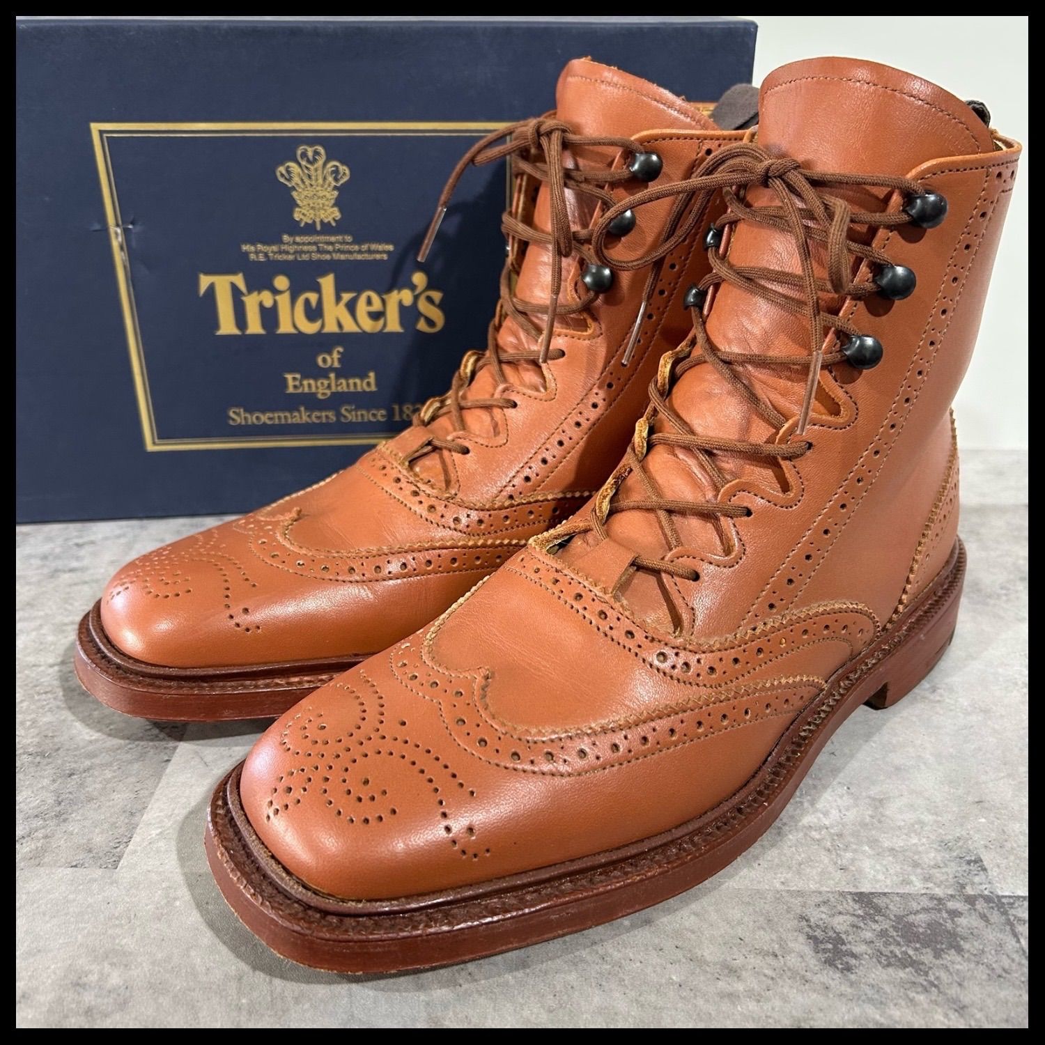 美品】 トリッカーズ Tricker's ギリーブーツ GILLY BOOT レースアップ