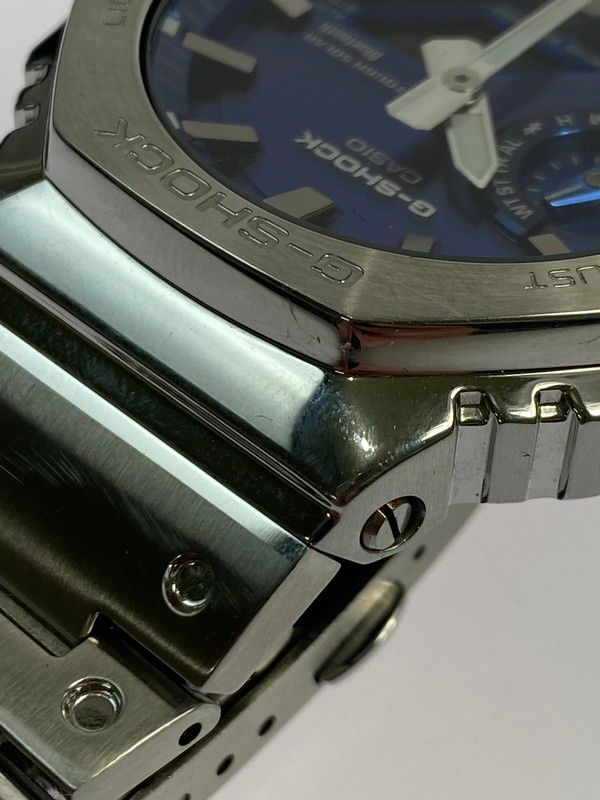  品 G SHOCK ジーショック FULL METAL 2100 SERIES SOLAR WATCH GM B2100AD 2AJF フル メタル 2100 シリーズ ソーラー 腕時計 ブルー文字盤 196 251130 em 56 min パーティー向け 自動巻き時計 腕時計(アナログ)