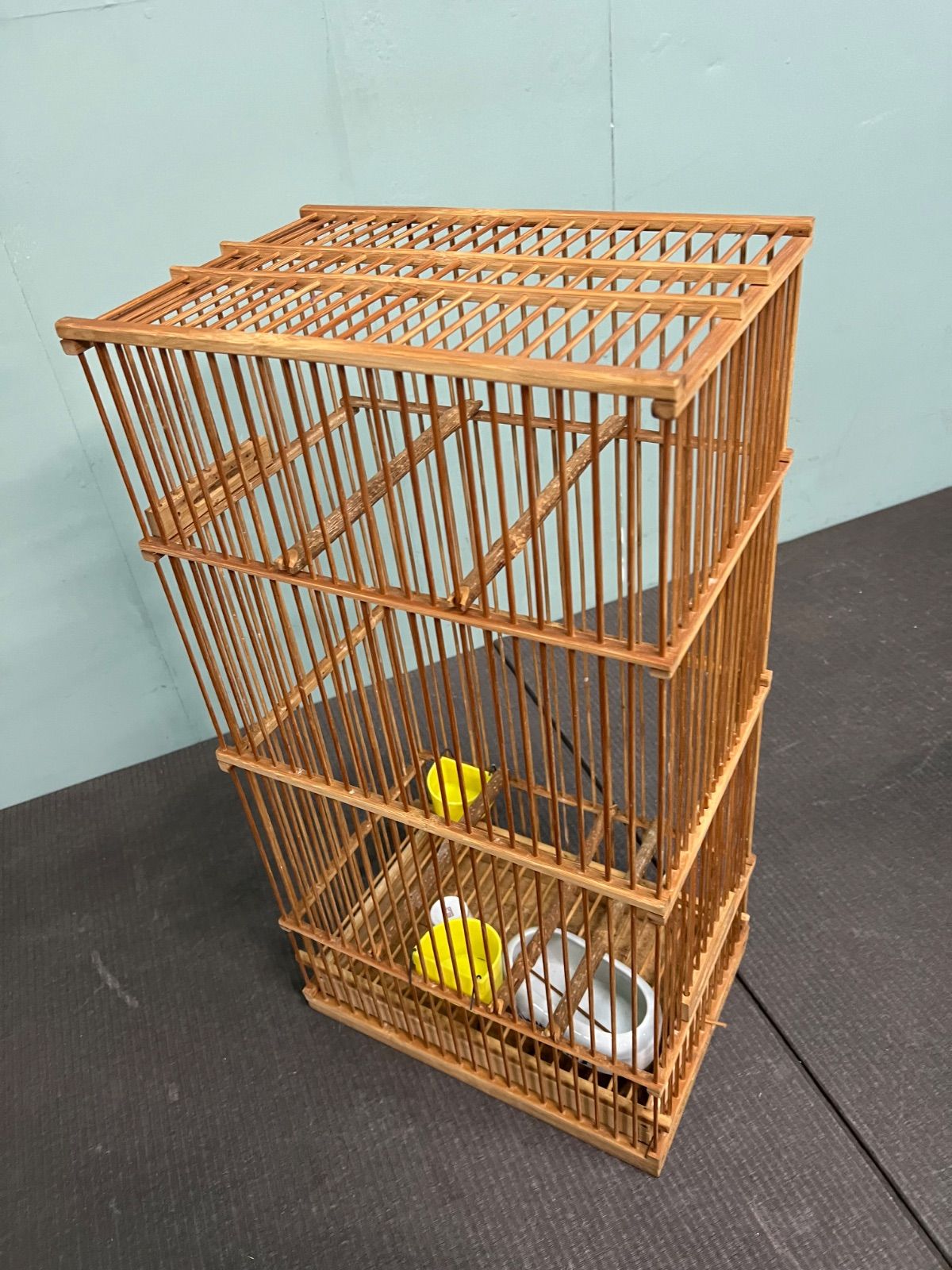 ⭐︎ 鳥籠 竹ひご製 縦長 ゲージ アンティーク 鳥かご - メルカリ