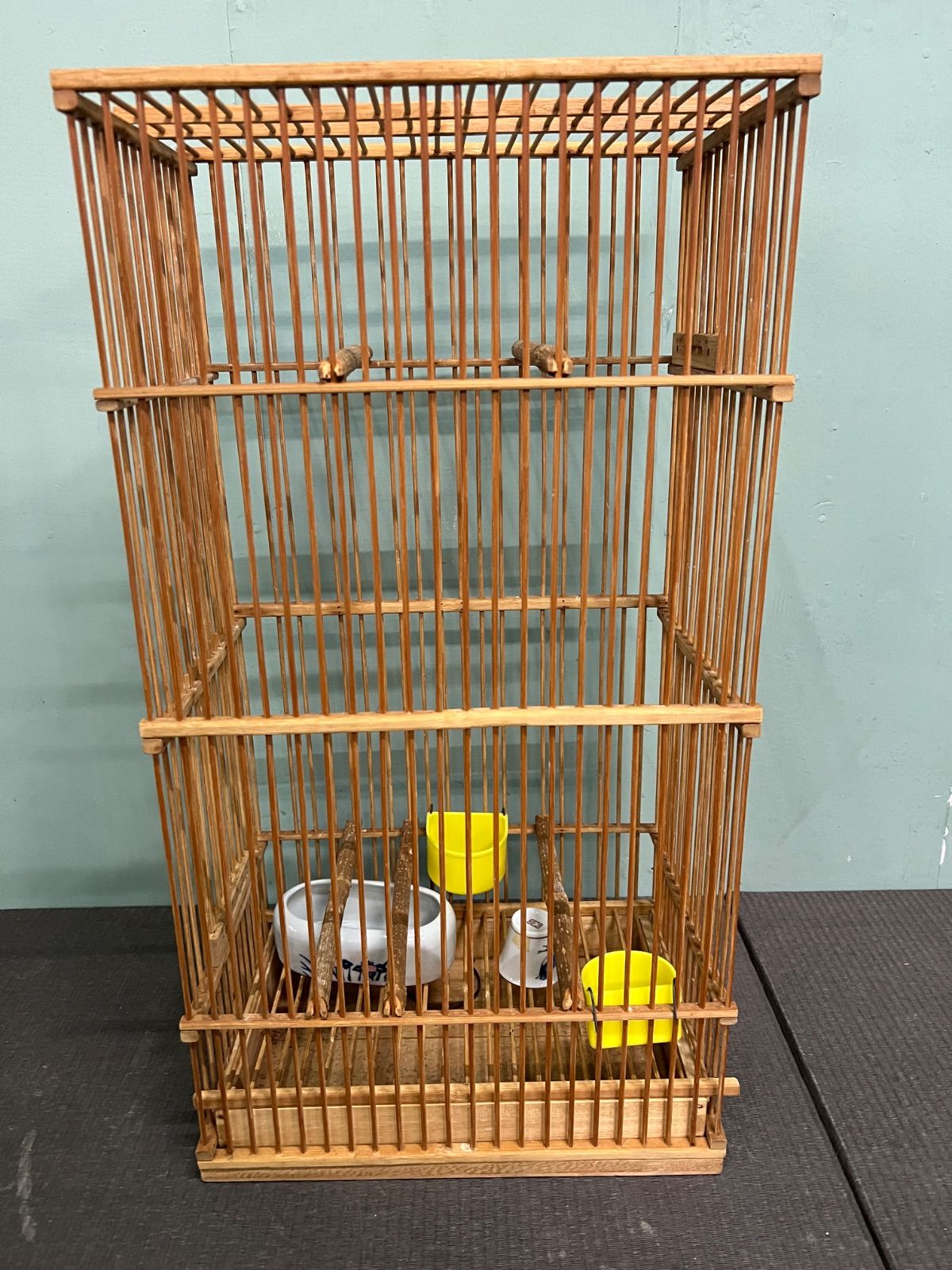 ⭐︎ 鳥籠 竹ひご製 縦長 ゲージ アンティーク 鳥かご - メルカリ