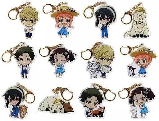 キーホルダー 全12種セット SPY×FAMILY in 東武動物公園 トレーディング ちびキャラ アクリルキーホルダー