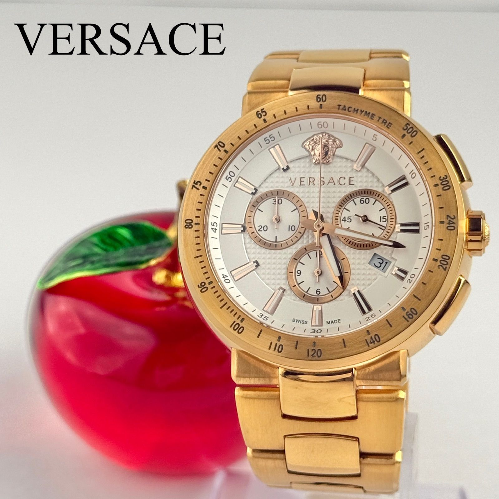 ヴェルサーチ ミスティックスポーツ メデューサ 新品電池 メンズ