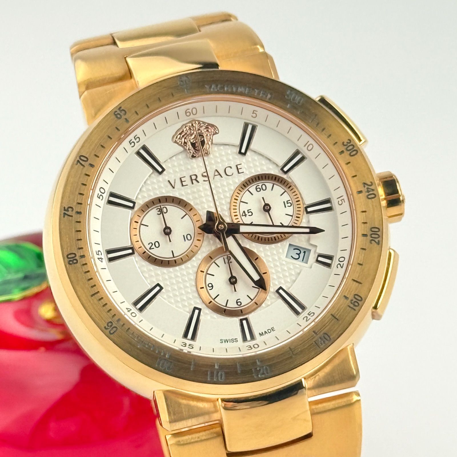 ヴェルサーチ ミスティックスポーツ メデューサ 新品電池 メンズ