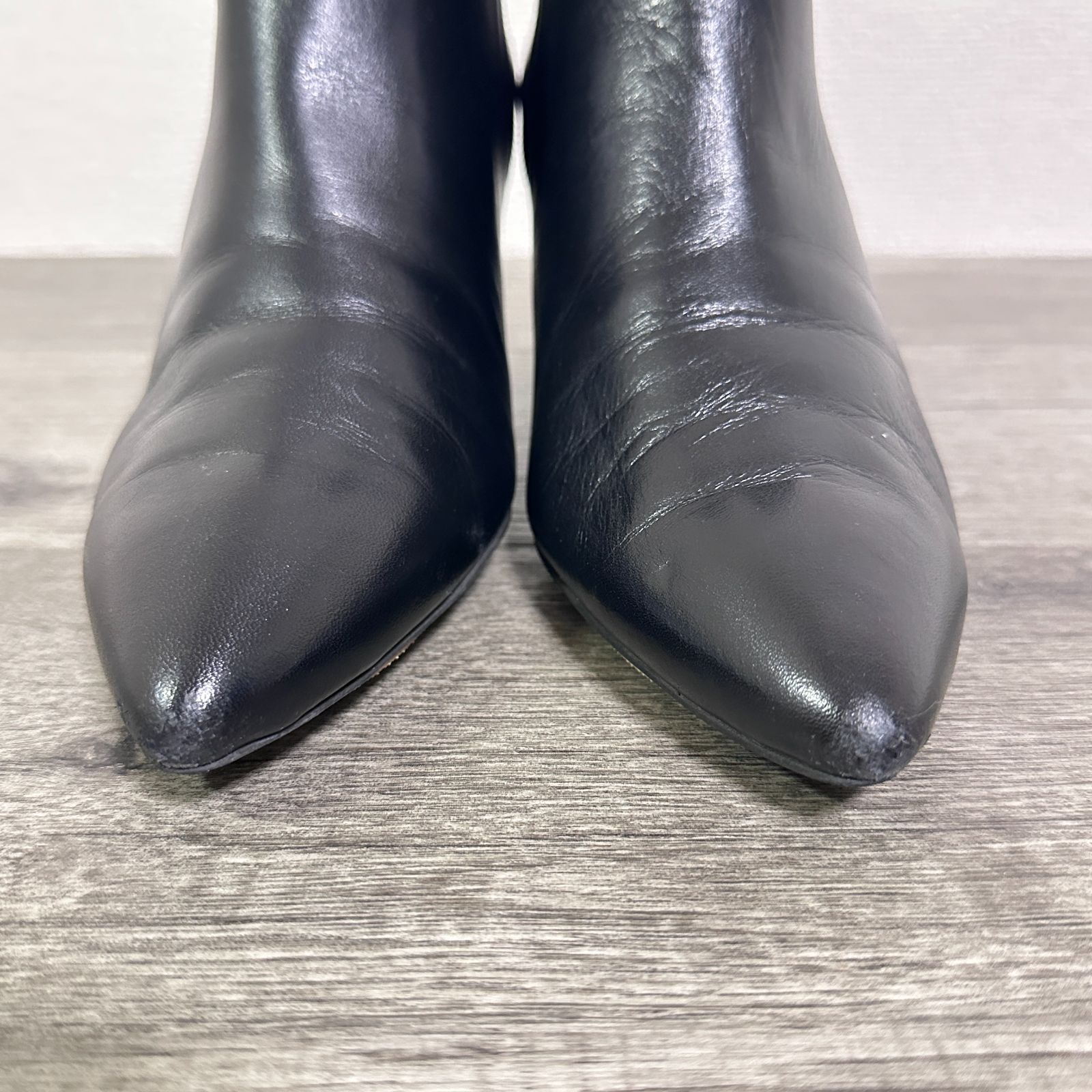 Odette e Odile 日本製 本革 スリットゴアショートブーツ サイドジップ