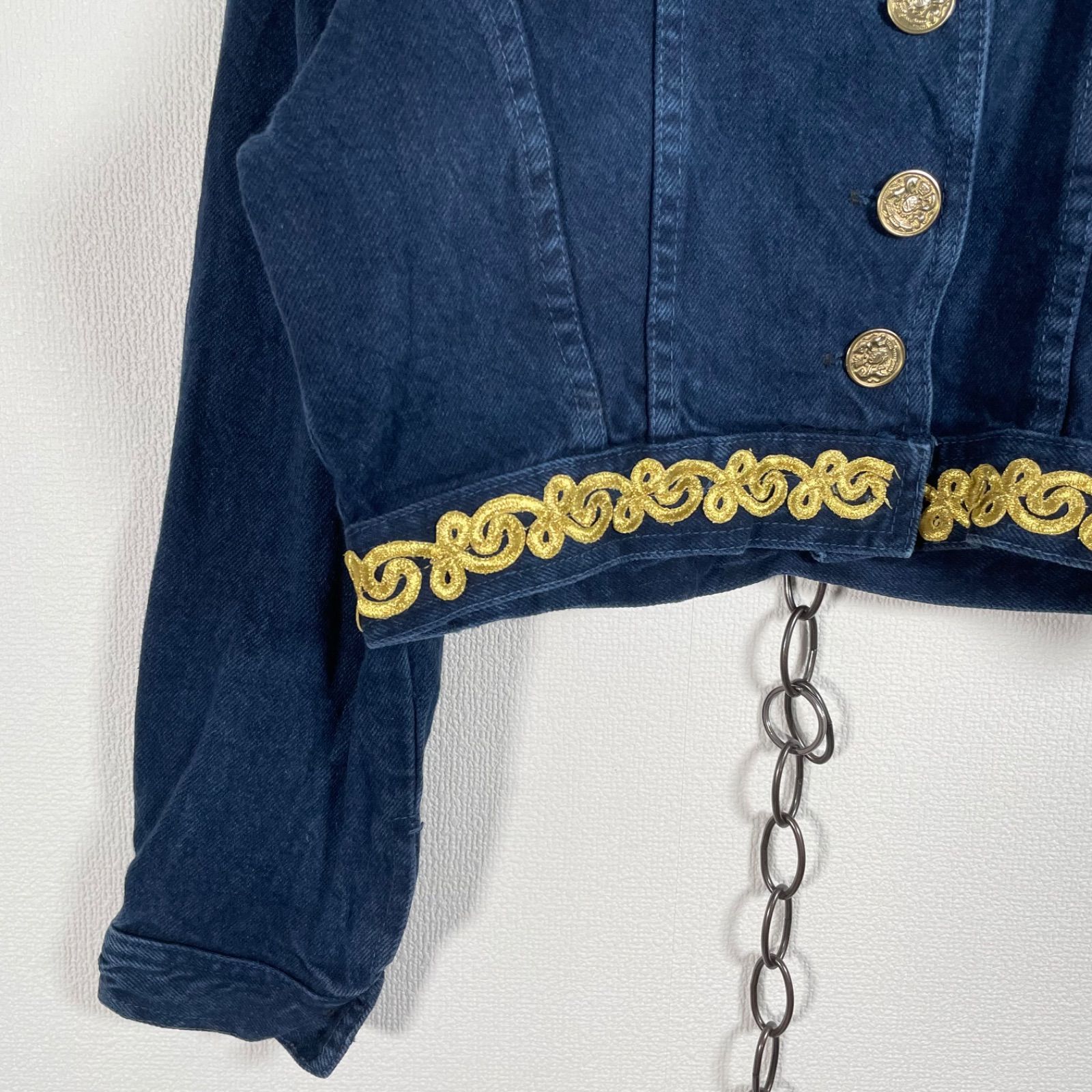 80s 90s vintage denim jacket SWITCH ヴィンテージ ノーカラーデニム