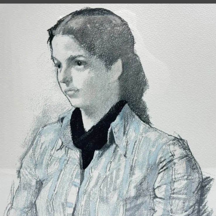 小磯良平 「外国婦人」 アートポスター 額装済み Foreign Woman 1976