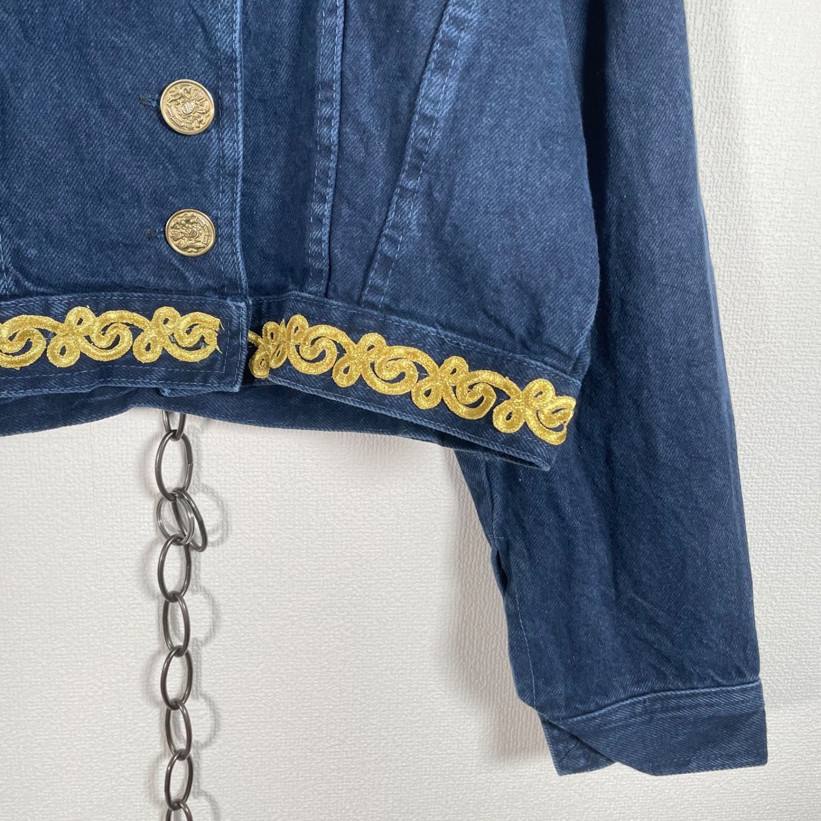 80s 90s vintage denim jacket SWITCH ヴィンテージ ノーカラーデニム