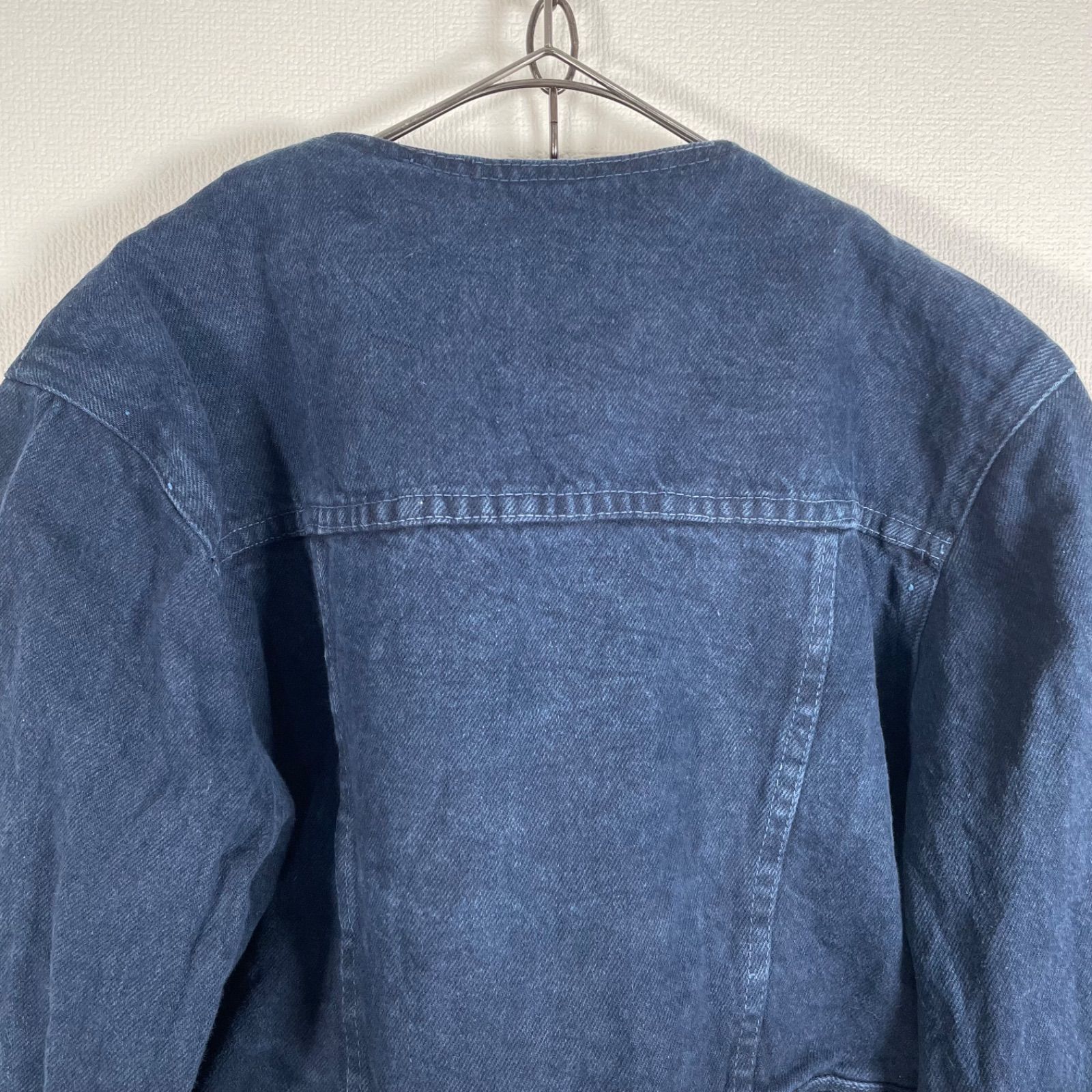 80s 90s vintage denim jacket SWITCH ヴィンテージ ノーカラーデニム