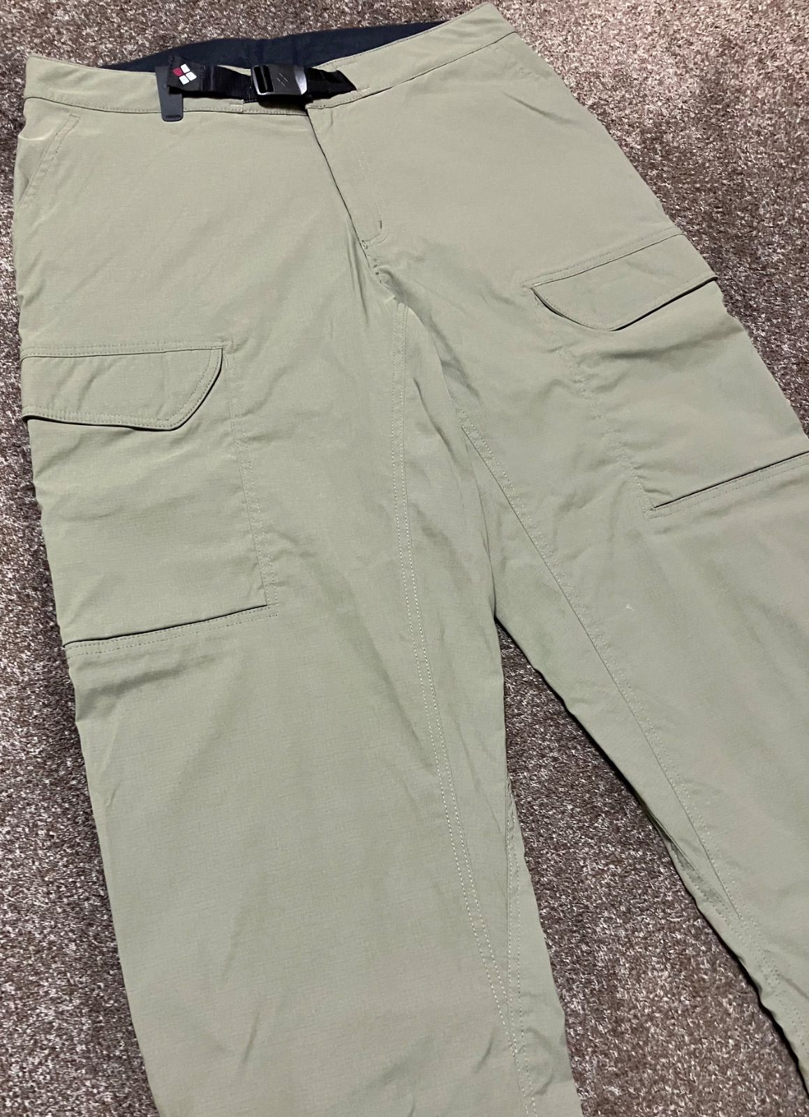 激 mont-bell モンベル ストレッチ ライニングカーゴパンツ Women’s M カーキ モデル
