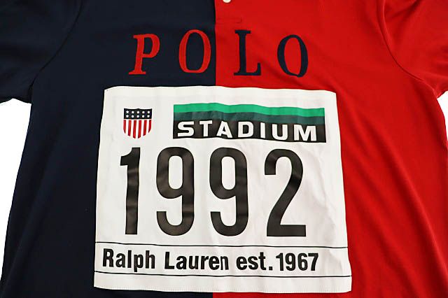 【中古】ポロ ラルフローレン POLO RALPH LAUREN 25周年 復刻 Stadium 1992 Collection 半袖 ポロシャツ M 250814 ラルフローレン RALPH LAUREN POLO ポロ 25周年 復刻 Stadium 1992