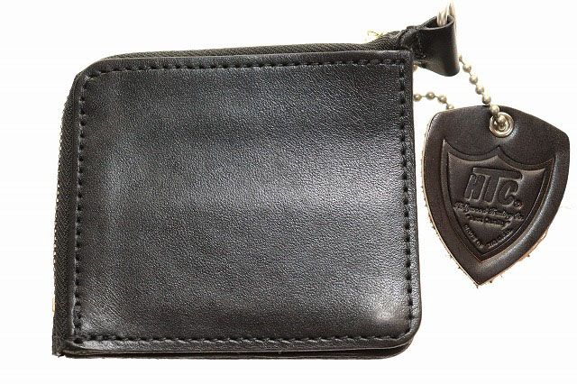 エイチティーシー HTC T 5 WALLET D STYLE STUDS STONE BLACK L字 ジップ ウォレット スタッズ ストーン ブラック ブランド古着ベクトル 251130